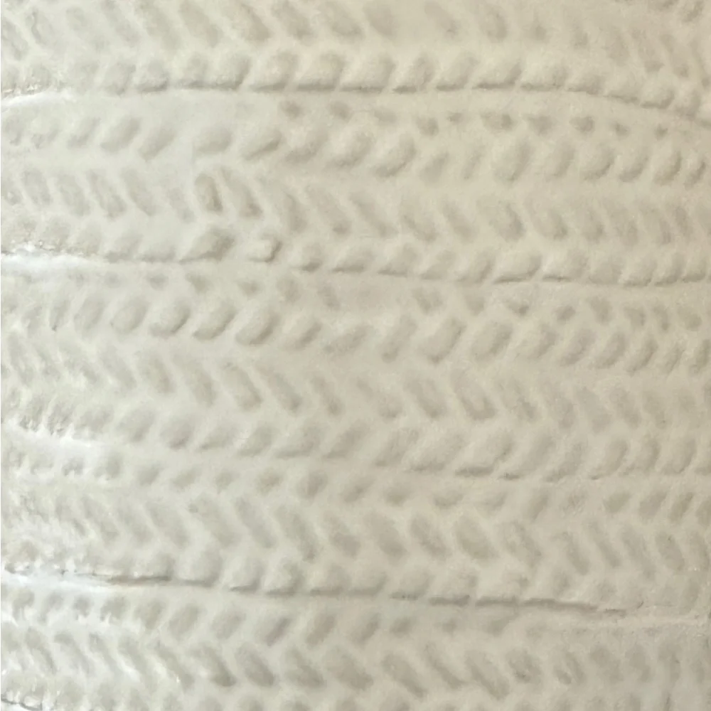 Crate&Barrel White Textured Ceramic Planter